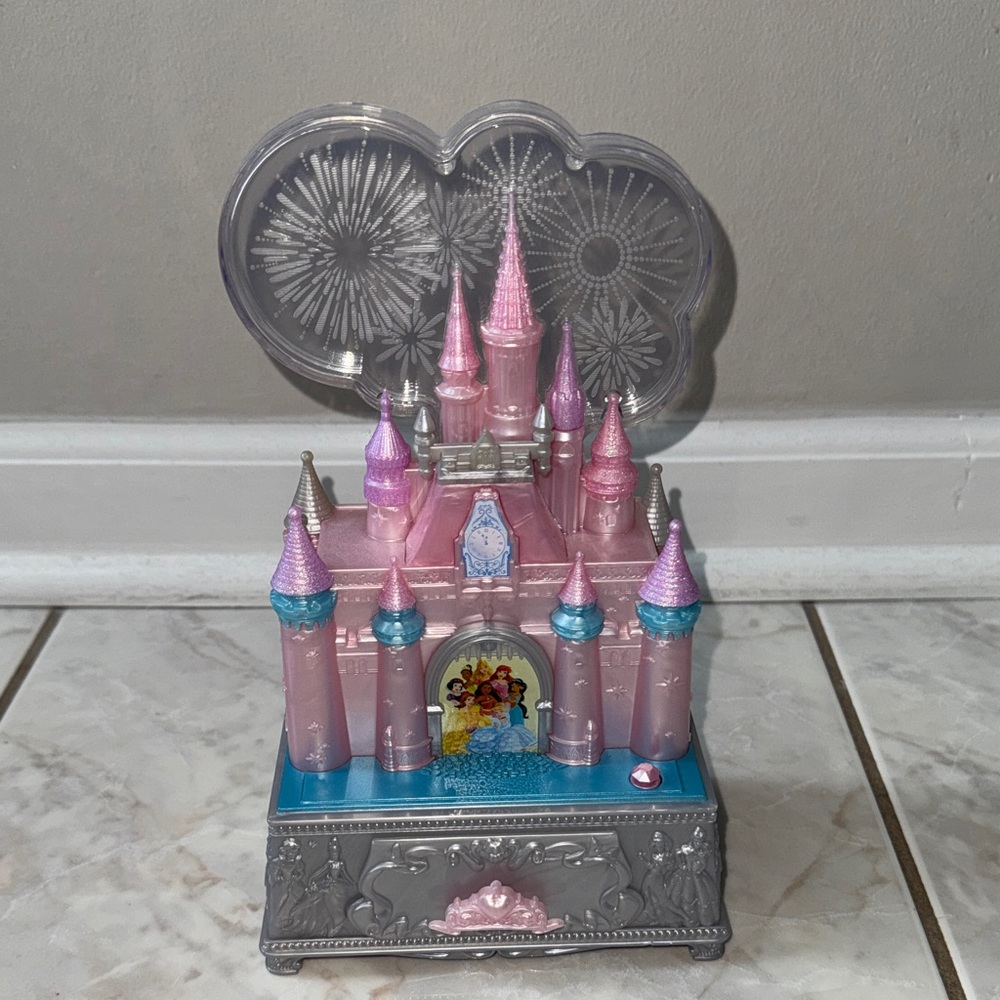 EUC- Disney 100th Musical Light-up Jewelry Box